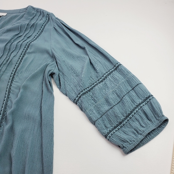 J. Jill Blouse long sleeve Women Size XL V-neck relaxed Button Down - Picture 7 of 12